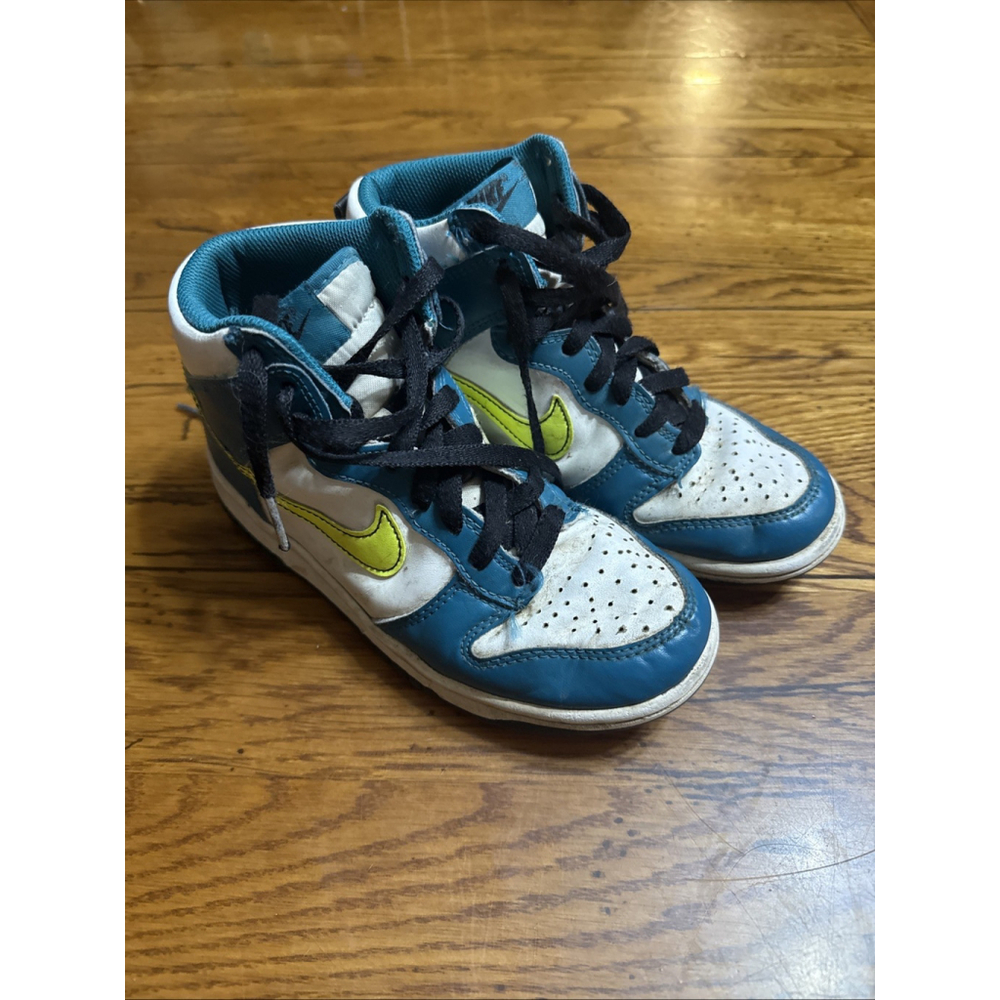 Nike Dunk High Bright Spruce Volt Kids Sneakers Casual Sport 3.5 Shoes